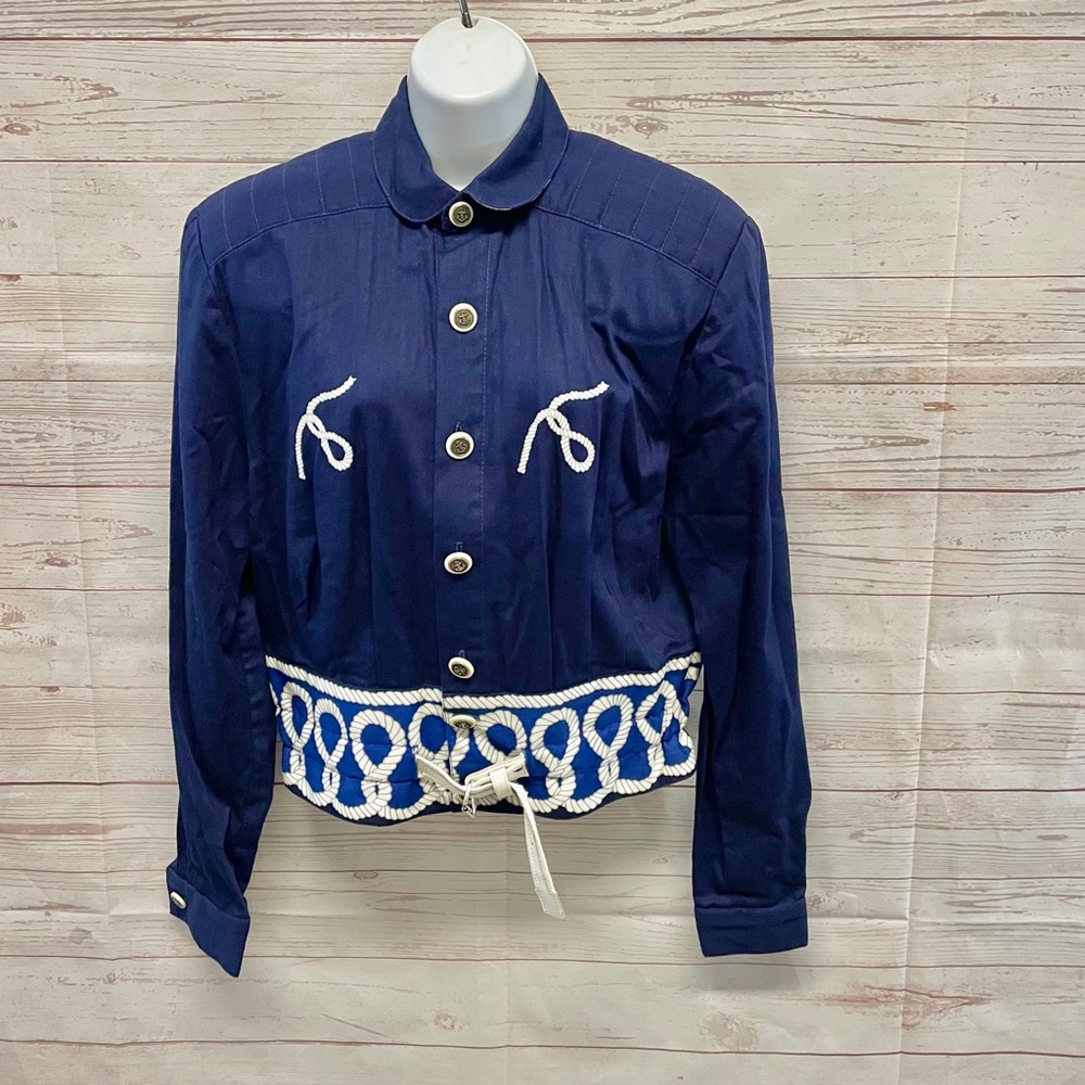 Vintage Bis by Gene Ewing Nautical Sailor Cotton Jacket